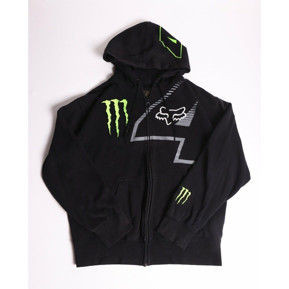 Fox Racing Other - Fox Racing Monster Energy Ricky Carmichael Hoodie Mens Large Black Zip Up RC4